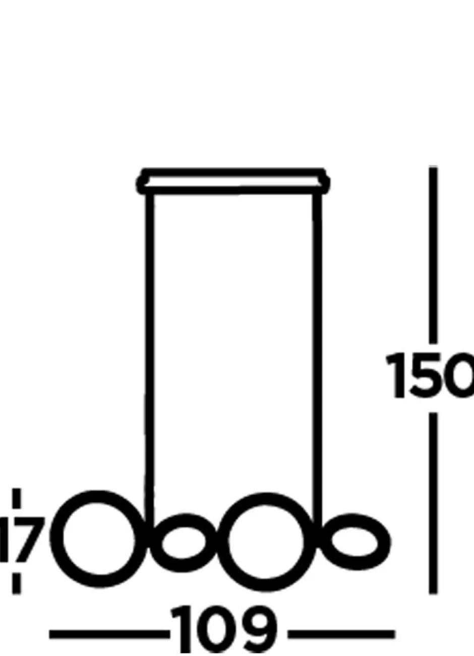 Searchlight LED Hängeleuchte Schwarz Weiß B: 109 cm groß 3000 K< Hängelampen|Led Lampen
