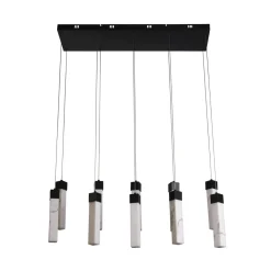 Searchlight LED Hängeleuchte Stahl Harz 1012 lm in Schwarz Marmor< Wohnzimmerlampen|Esszimmer Lampen