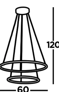 Hängelampen|Led Lampen*Searchlight LED Kronleuchter Schwarz matt Weiß 3000 K Ø 59 cm