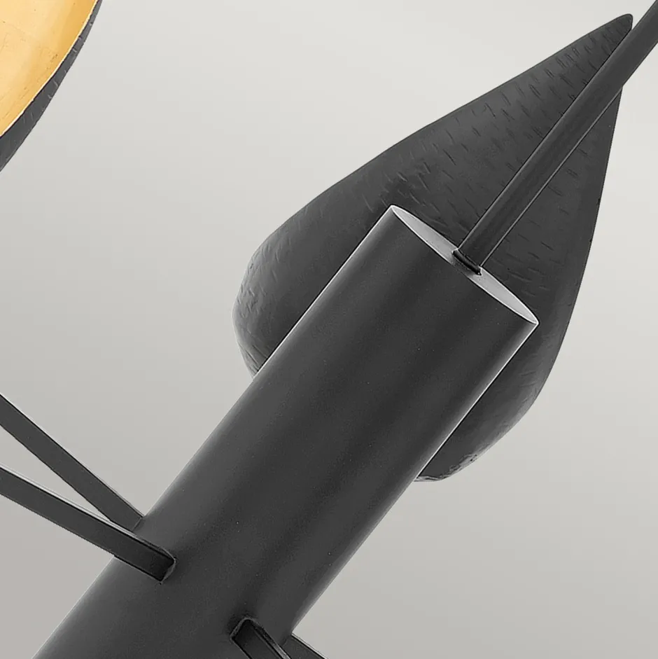 Wohnzimmerlampen|Esszimmer Lampen*Elstead LED Kronleuchter Schwarz Gold Weiß Ø 91,4 cm verstellbare Höhe