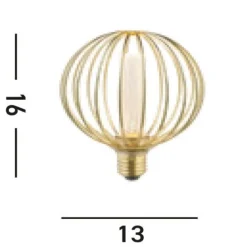 Searchlight LED Leuchtmittel dimmbar E27 1800 K warmweiß 120 lm Ø 12,5 cm - LM176< Leuchtmittel