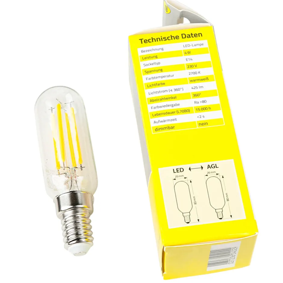 Leuchtmittel*eltric K Heckel GmbH LED Leuchtmittel E14 Filament Edison Lampe 2700 K warmweiß - LM108
