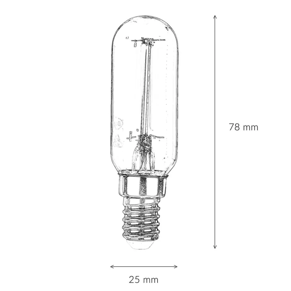 Leuchtmittel*eltric K Heckel GmbH LED Leuchtmittel E14 Filament Edison Lampe 2700 K warmweiß - LM108