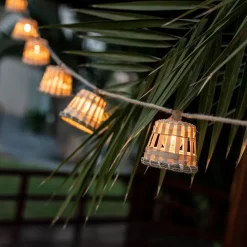 Newgarden LED Lichterkette außen Bambus Lampenschirme 2700 K IP44< Außenlichterketten|Dekolampen Außen