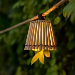 Außenlichterketten|Dekolampen Außen*Newgarden LED Lichterkette mit Stecker 5m IP44 2200K Bambus Outdoor