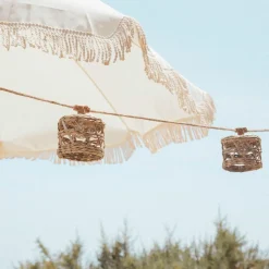 Außenlichterketten|Solarleuchten*Newgarden LED Lichterkette Solar 5 m IP44 Jute Seegras 2700 K Outdoor