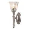 Elstead LED Messinglampe Badezimmer in Nickel IP44 rostfrei< Wandleuchten|Badezimmer Lampe