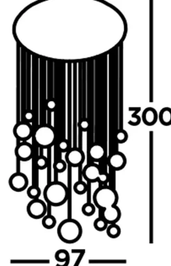 Hängelampen|Led Lampen*Searchlight LED Pendelleuchte Ø 97 cm in Chrom Kupfer Messing Retro