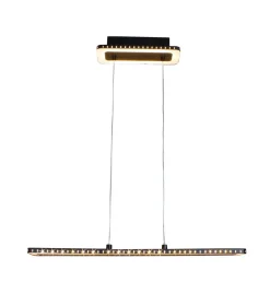 Wohnzimmerlampen|Metall Lampen*Eco-Light LED Pendelleuchte Aluminium Gold Schwarz 3000 K 70 cm