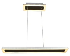 Wohnzimmerlampen|Metall Lampen*Eco-Light LED Pendelleuchte Aluminium Edelstahl Schwarz 3000 K