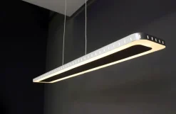 Wohnzimmerlampen|Metall Lampen*Eco-Light LED Pendelleuchte Aluminium Edelstahl Schwarz 3000 K