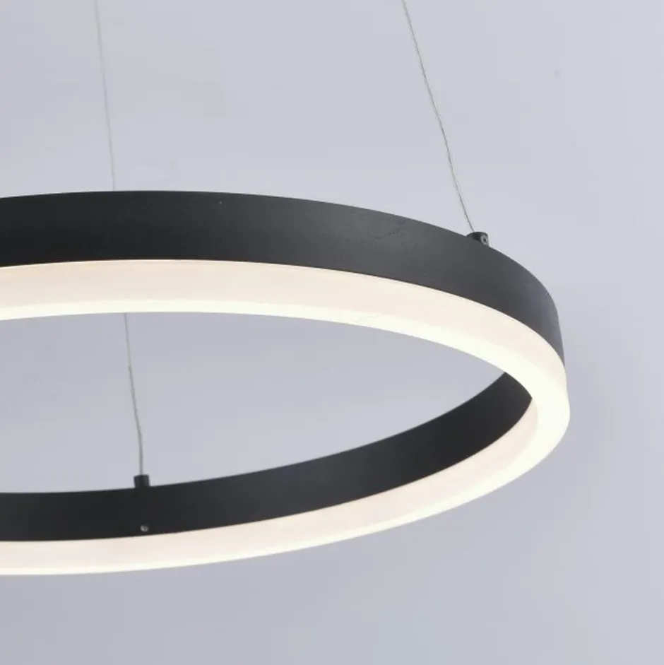 Hängelampen|Bürolampen*Paul Neuhaus LED Pendelleuchte Anthrazit warmweiß 3000 K Ø40 cm Ring