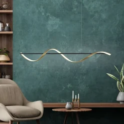 Hängelampen|Bürolampen*Paul Neuhaus LED Pendelleuchte Anthrazit Messing Fernbedienung 24 W