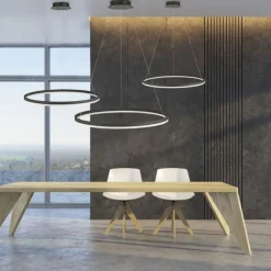 Paul Neuhaus LED Pendelleuchte Anthrazit dimmbar 3000 K Ø80 cm Ring< Hängelampen|Bürolampen