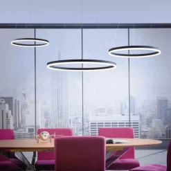 Paul Neuhaus LED Pendelleuchte Anthrazit dimmbar 3000 K Ø80 cm Ring< Hängelampen|Bürolampen