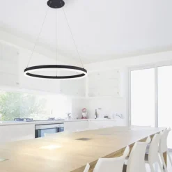 Paul Neuhaus LED Pendelleuchte Anthrazit dimmbar 3000 K Ø60 cm Ring< Hängelampen|Bürolampen