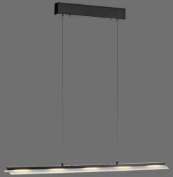 Just Light LED Pendelleuchte dimmbar Metall 100 cm 2900 lm Schwarz< Hängelampen|Bürolampen