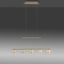 Paul Neuhaus LED Pendelleuchte Glas in Bernstein blendarm 80 cm 20 W< Hängelampen|Led Lampen