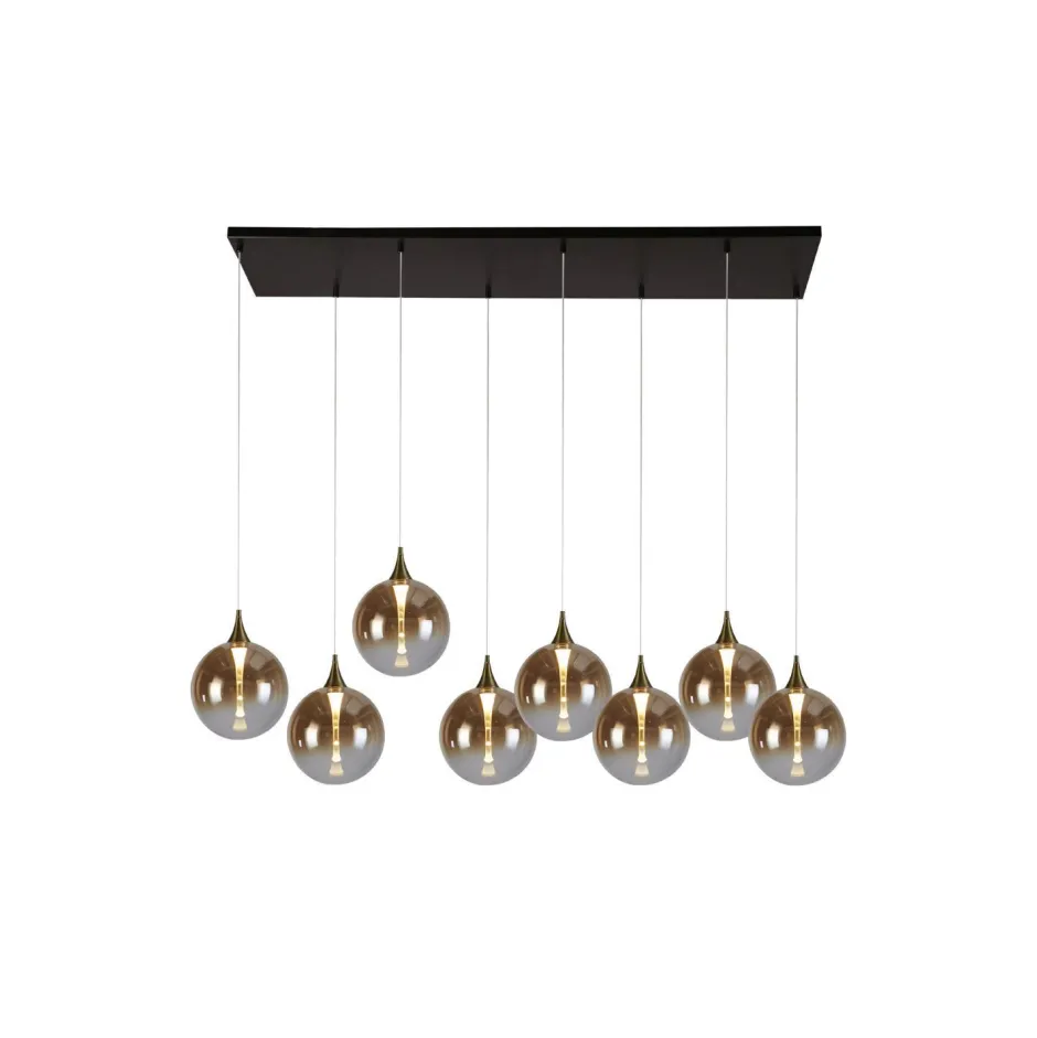 Hängelampen|Led Lampen*Searchlight LED Pendelleuchte Glaskugeln 107 cm 3000 K 8-flammig