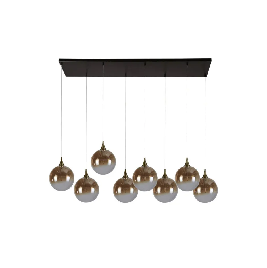 Hängelampen|Led Lampen*Searchlight LED Pendelleuchte Glaskugeln 107 cm 3000 K 8-flammig