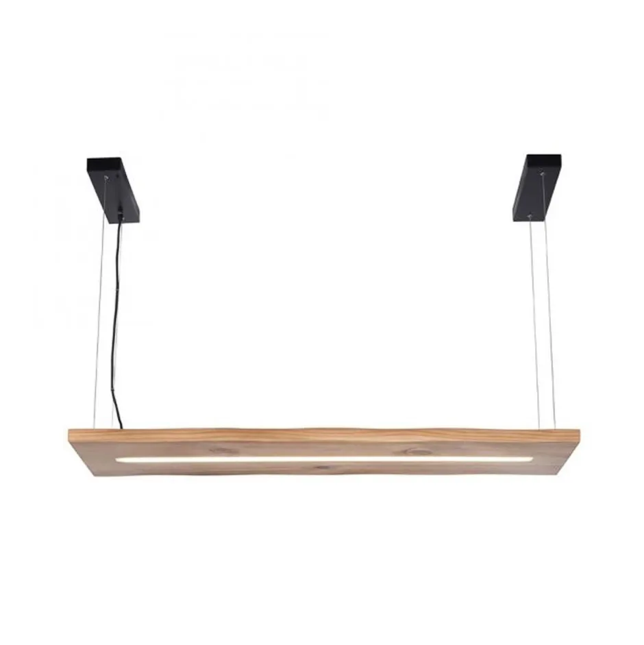 Paul Neuhaus LED Pendelleuchte Holz Fernbedienung L:120 cm dimmbar< Wohnzimmerlampen|Holzlampen
