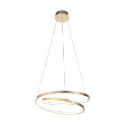 Hängelampen|Wohnzimmerlampen*Paul Neuhaus LED Pendelleuchte in Blattgold B:55 cm 4000 lm dimmbar