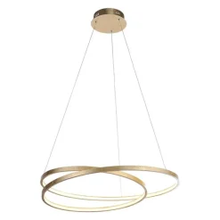 Hängelampen|Bürolampen*Paul Neuhaus LED Pendelleuchte in Blattgold L:72 cm 3000 K dimmbar
