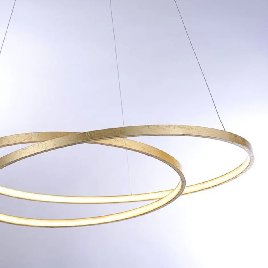 Hängelampen|Bürolampen*Paul Neuhaus LED Pendelleuchte in Blattgold L:72 cm 3000 K dimmbar