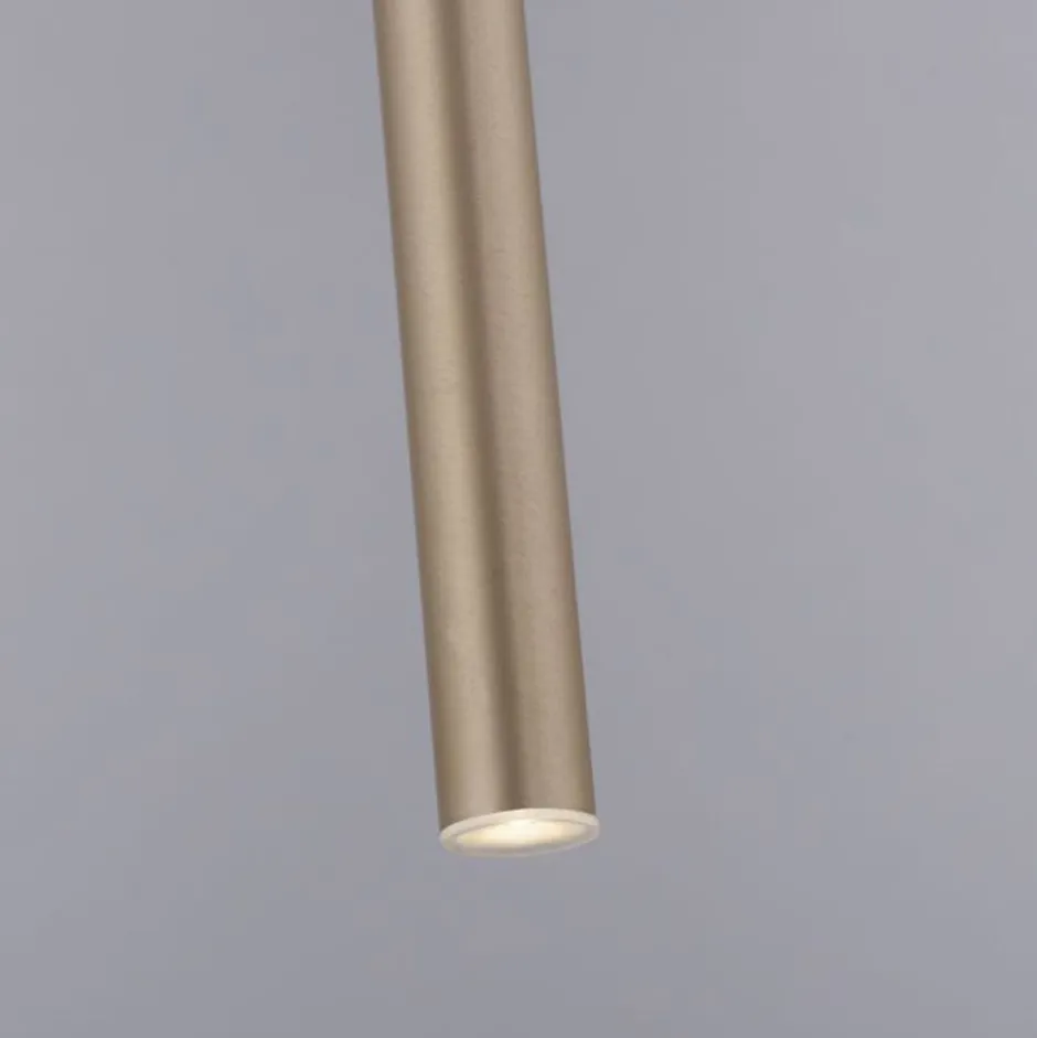 Paul Neuhaus LED Pendelleuchte in Messing Metall Ø2,5 cm 4 W dimmbar< Hängelampen|Bürolampen