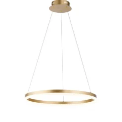 Hängelampen|Bürolampen*Paul Neuhaus LED Pendelleuchte in Messing dimmbar 3000 K Ø60 cm Ring