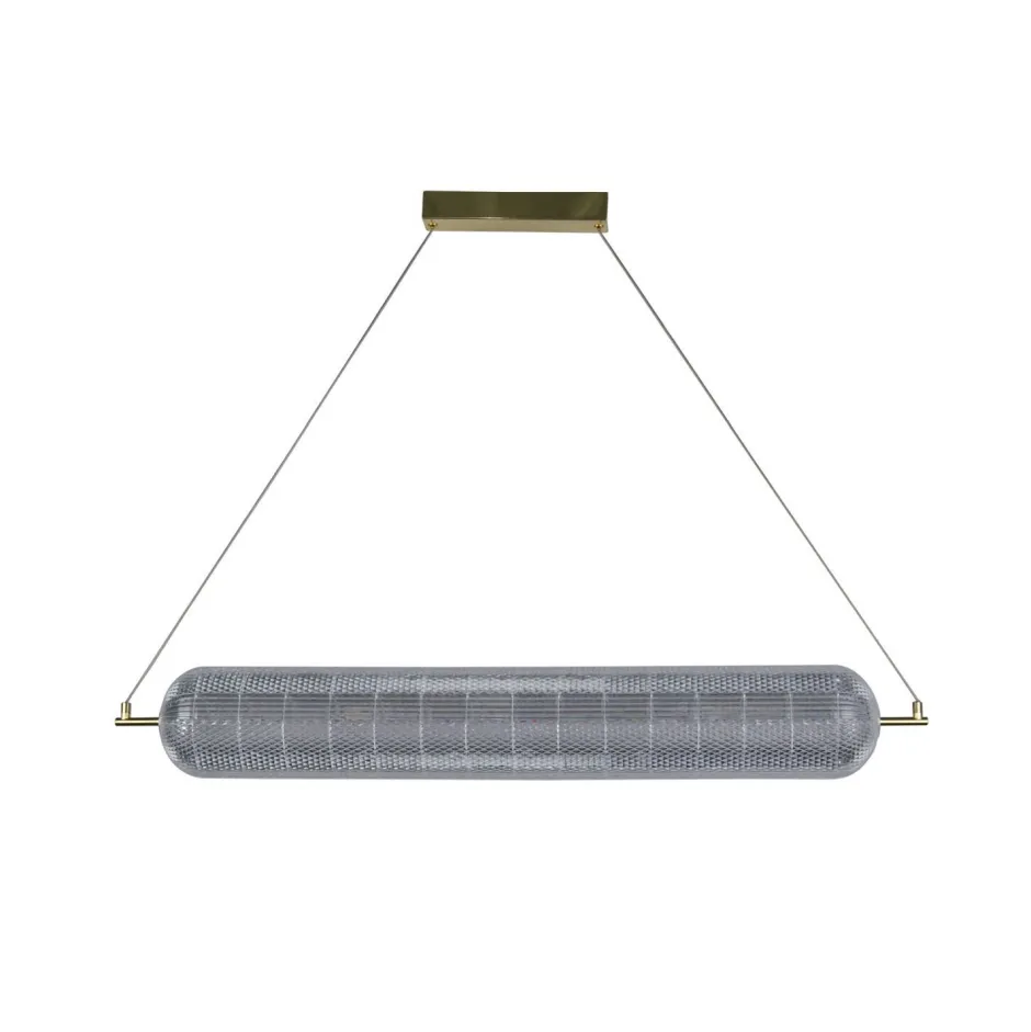 Searchlight LED Pendelleuchte Metall in Messing 42 W 3000 K 108 cm< Bürolampen|Wohnzimmerlampen