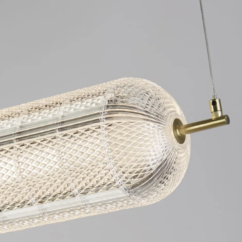 Searchlight LED Pendelleuchte Metall in Messing 42 W 3000 K 108 cm< Bürolampen|Wohnzimmerlampen