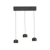 Just Light LED Pendelleuchte Metall warmweiß 60 cm 800 lm Schwarz< Hängelampen|Bürolampen