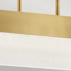 Hängelampen|Led Lampen*Elstead LED Pendelleuchte Metall Glas L: 92,5 cm in Messing