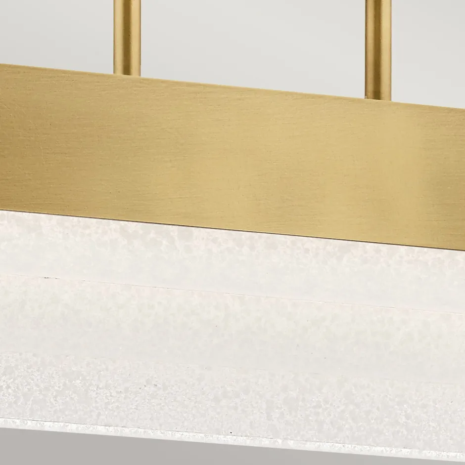 Hängelampen|Led Lampen*Elstead LED Pendelleuchte Metall Glas L: 92,5 cm in Messing