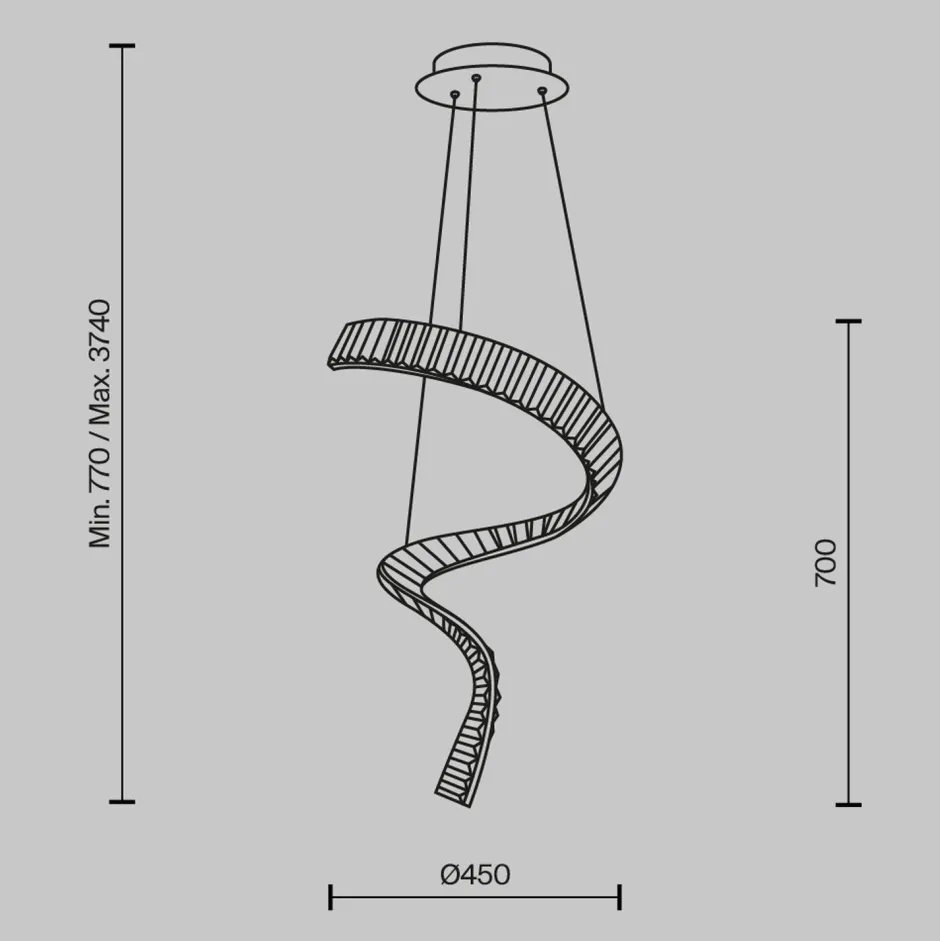 Maytoni LED Pendelleuchte Metall warmweiß 3000 K 3300 lm Modern< Hängelampen|Led Lampen