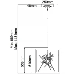 Elstead LED Pendelleuchte Metall B: 51 cm H: max. 143,1 cm< Hängelampen|Led Lampen