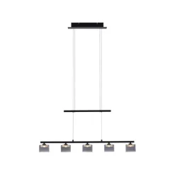 Paul Neuhaus LED Pendelleuchte Rauchglas blendarm 80 cm lang 20 W< Hängelampen|Bürolampen