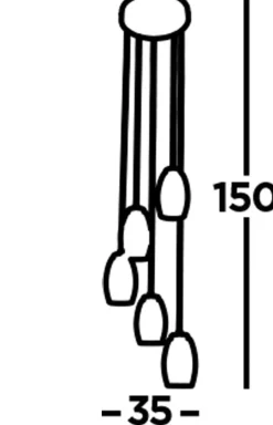 Led Lampen|Hängelampen*Searchlight LED Pendelleuchte Rauchglas 5-flammig höhenverstellbar
