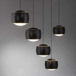 Hängelampen|Bürolampen*Just Light LED Pendelleuchte Schwarz Metall warmweiß 3000 K 110 cm