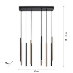 Paul Neuhaus LED Pendelleuchte Schwarz Messing Metall dimmbar< Hängelampen|Bürolampen