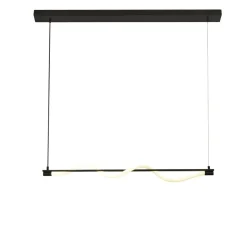 Searchlight LED Pendelleuchte Schwarz matt Weiß Metall 2700 K B: 1 m< Hängelampen|Led Lampen