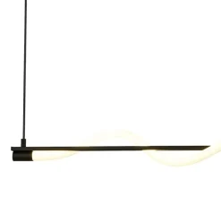 Searchlight LED Pendelleuchte Schwarz matt Weiß Metall 2700 K B: 1 m< Hängelampen|Led Lampen