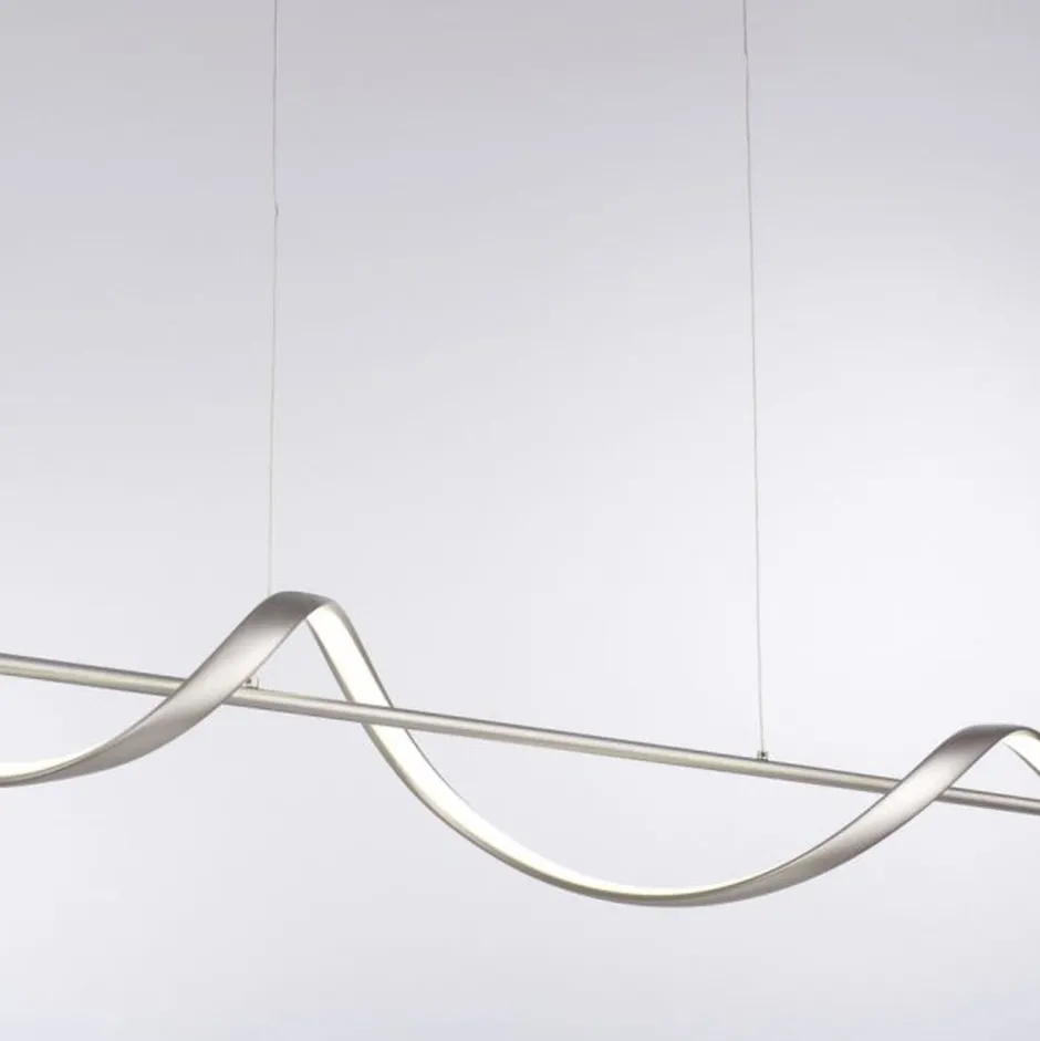 Paul Neuhaus LED Pendelleuchte Silber Fernbedienung 121 cm dimmbar< Hängelampen|Bürolampen