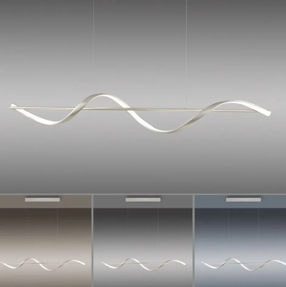 Paul Neuhaus LED Pendelleuchte Silber Fernbedienung 121 cm dimmbar< Hängelampen|Bürolampen