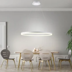 Paul Neuhaus LED Pendelleuchte Weiß dimmbar 52 W 3000 K Ø80 cm Ring< Hängelampen|Bürolampen
