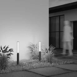 Wegeleuchten|Led Außenleuchten*Maytoni LED Pollerleuchte Glas Aluminium IP65 750 lm 78,5 cm