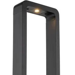 Metall Lampen|Wegeleuchten*TK Lighting LED Pollerleuchte Metall 80 cm hoch IP54 Schwarz 3000 K