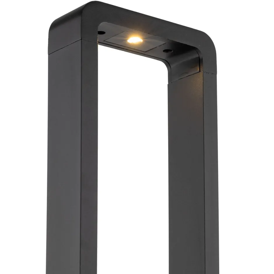Metall Lampen|Wegeleuchten*TK Lighting LED Pollerleuchte Metall 80 cm hoch IP54 Schwarz 3000 K
