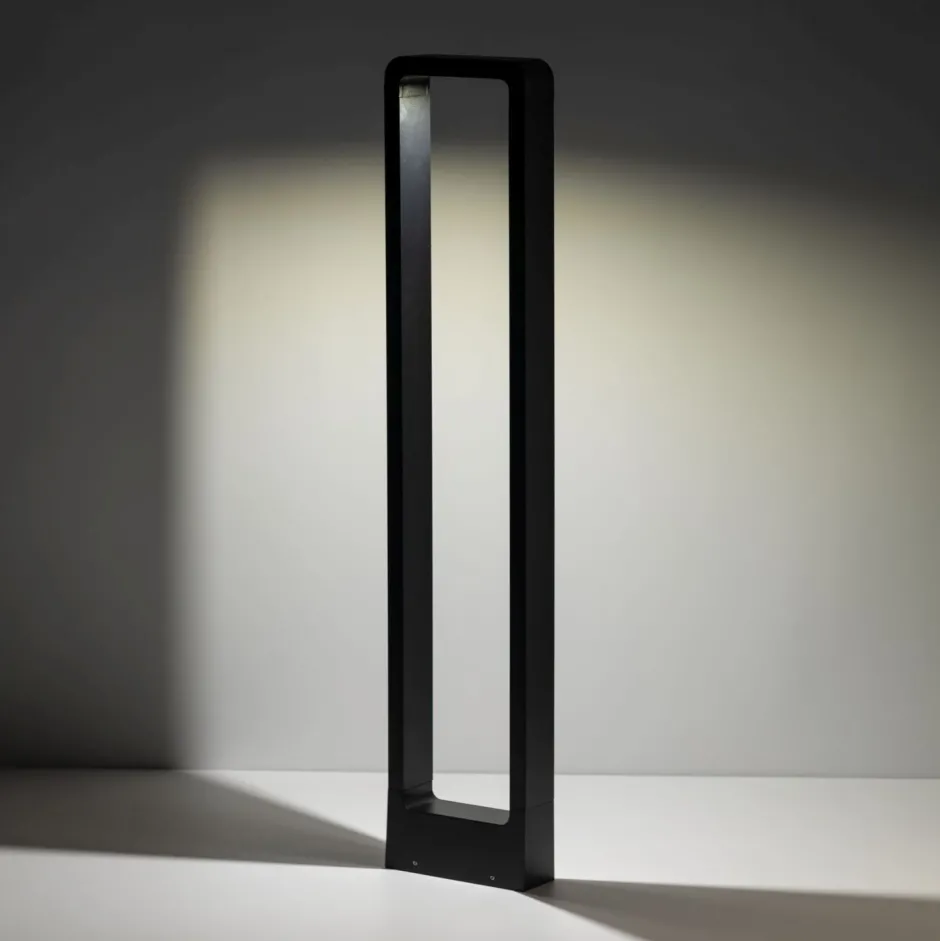 Metall Lampen|Wegeleuchten*TK Lighting LED Pollerleuchte Metall 80 cm hoch IP54 Schwarz 3000 K